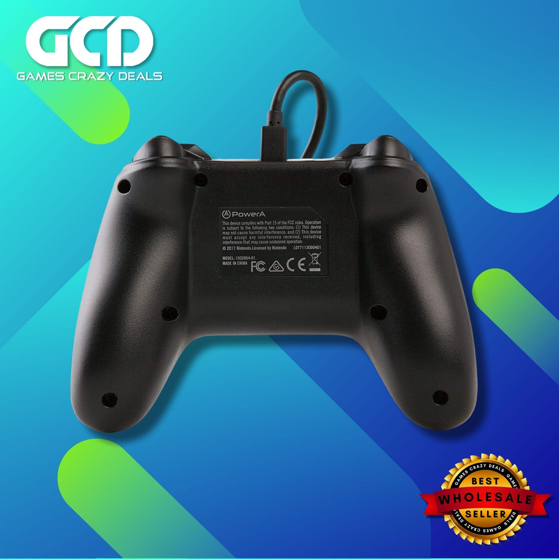 Nintendo Switch Splatoon 2 Wired Pro Controller - Officially Licensed Gamepad for Splatoon 2 & Switch Games | Perfect for Competitive Gaming & Long Play Sessions