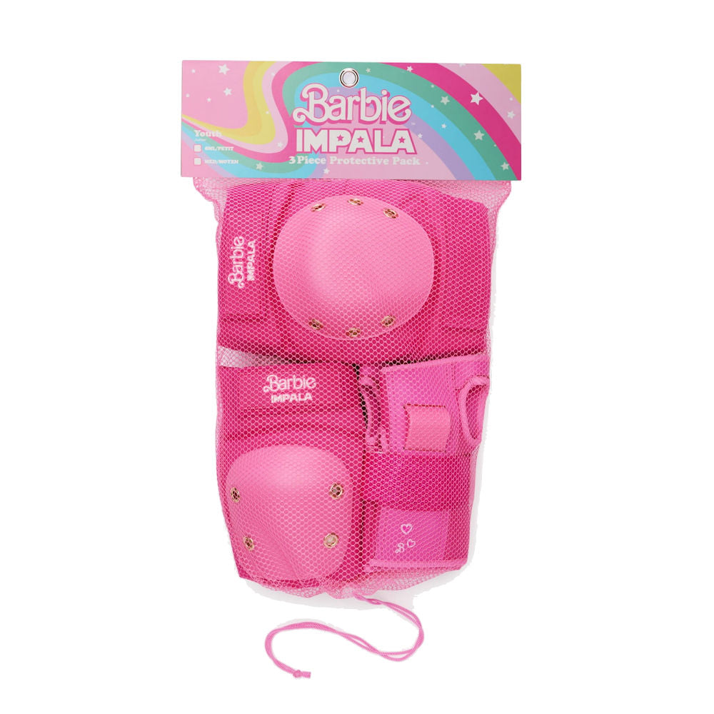 Barbie Impala Junior Roller Skates Tri-Pack - Girls' Adjustable Quad Roller Skates for Beginners, Outdoor & Indoor Skating, Birthday Gifts, Rink & Park Fun