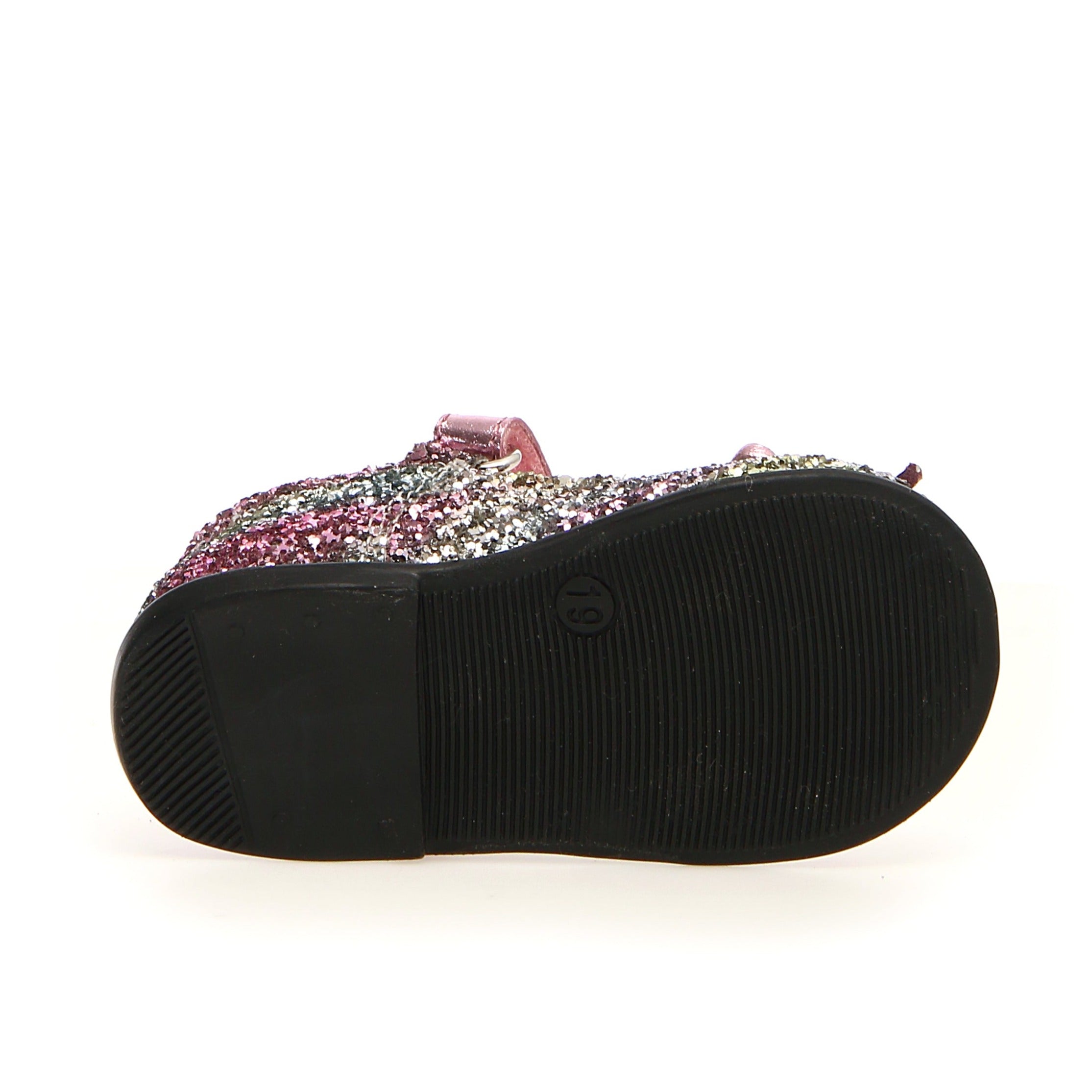 Naturino Girls Ballet Shoes with Glitter & Shaded Design - Multicolor for Dance, Performance & Special Occasions