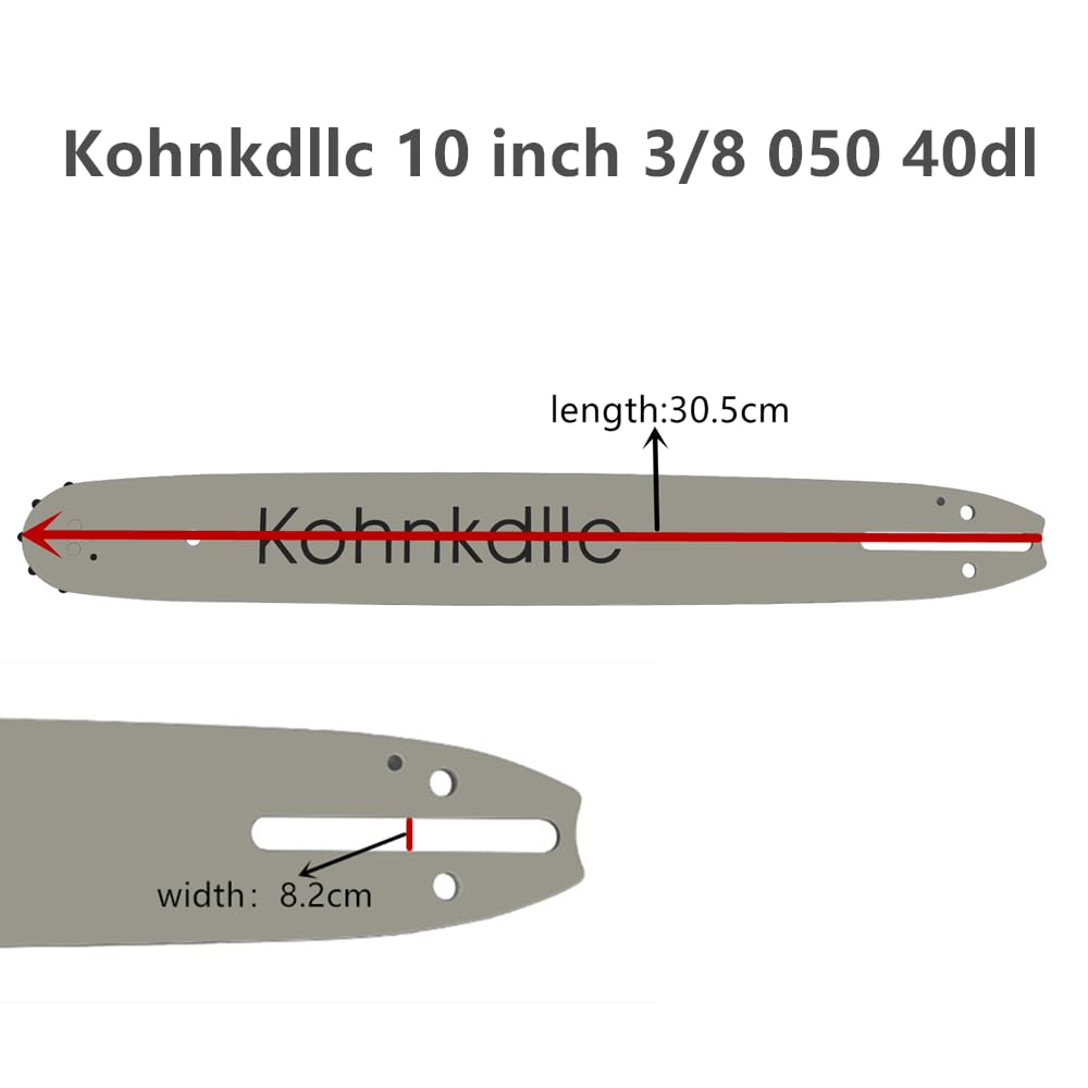 10 Inch Chainsaw Guide Bar & 2-Pack 10