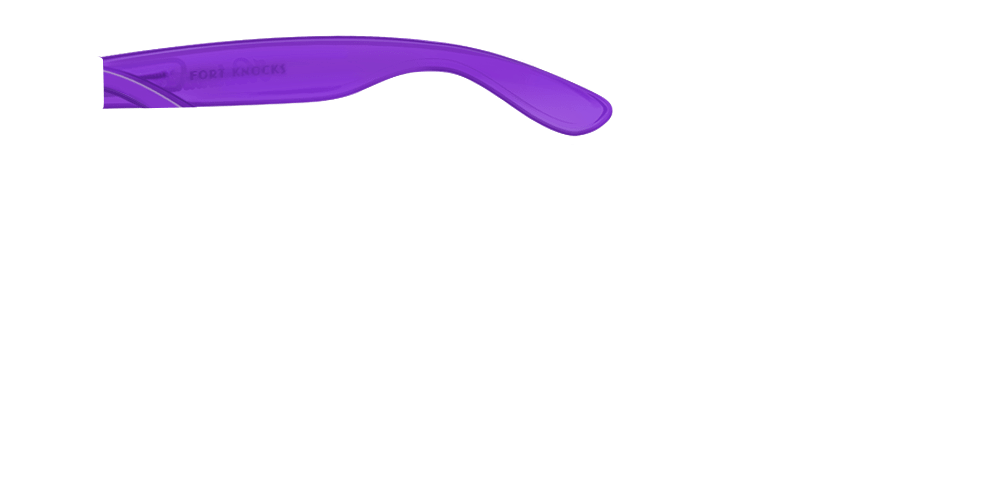 Knockaround Fort Knocks Custom Arm Neon Purple Sunglasses - Stylish & Durable for Outdoor Sports, Beach, and Everyday Wear