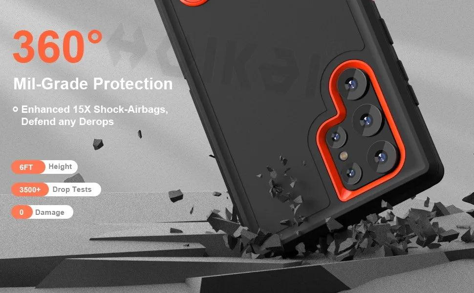 Samsung Galaxy S24 Ultra Rugged Shockproof Case - Heavy Duty Protection for Drops & Bumps - Perfect for Outdoor Adventures, Construction Work & Extreme Sports