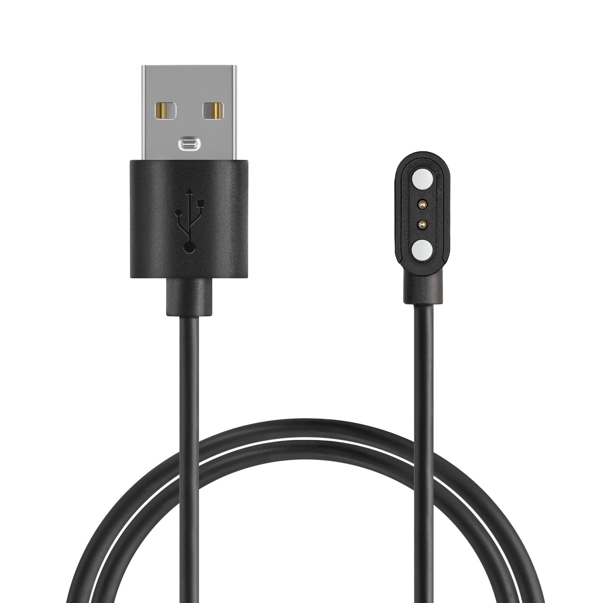 kwmobile USB Charger Cable for Blackview X1/X2 Smartwatch - Fast Charging Cord Compatible with Blackview Smart Watches (Model B00101) - Perfect for Home, Office & Travel Use - Black