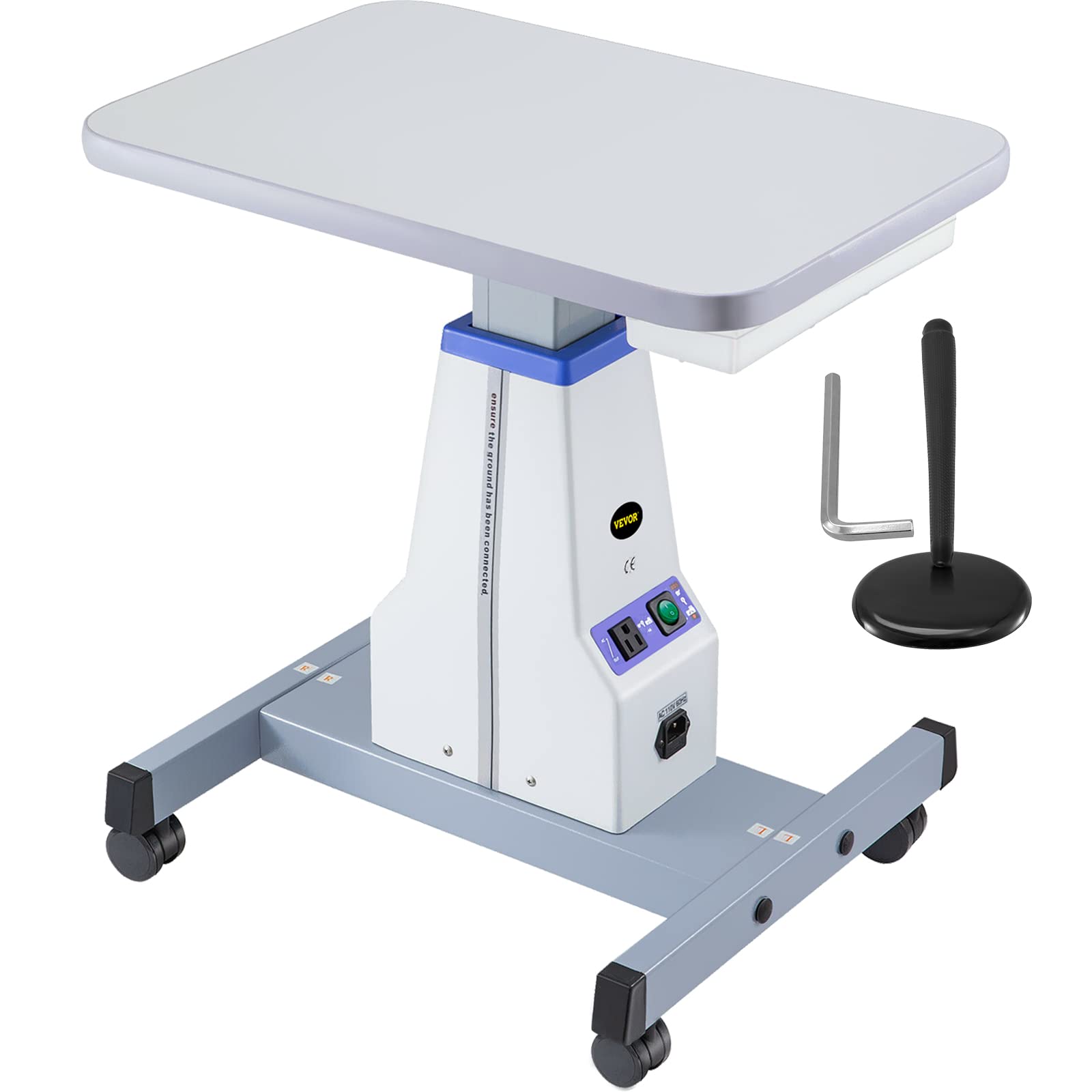 VEVOR Motorized Instrument Table - Adjustable Dental & Optical Eyeglass Workstation for Professionals | 18.9