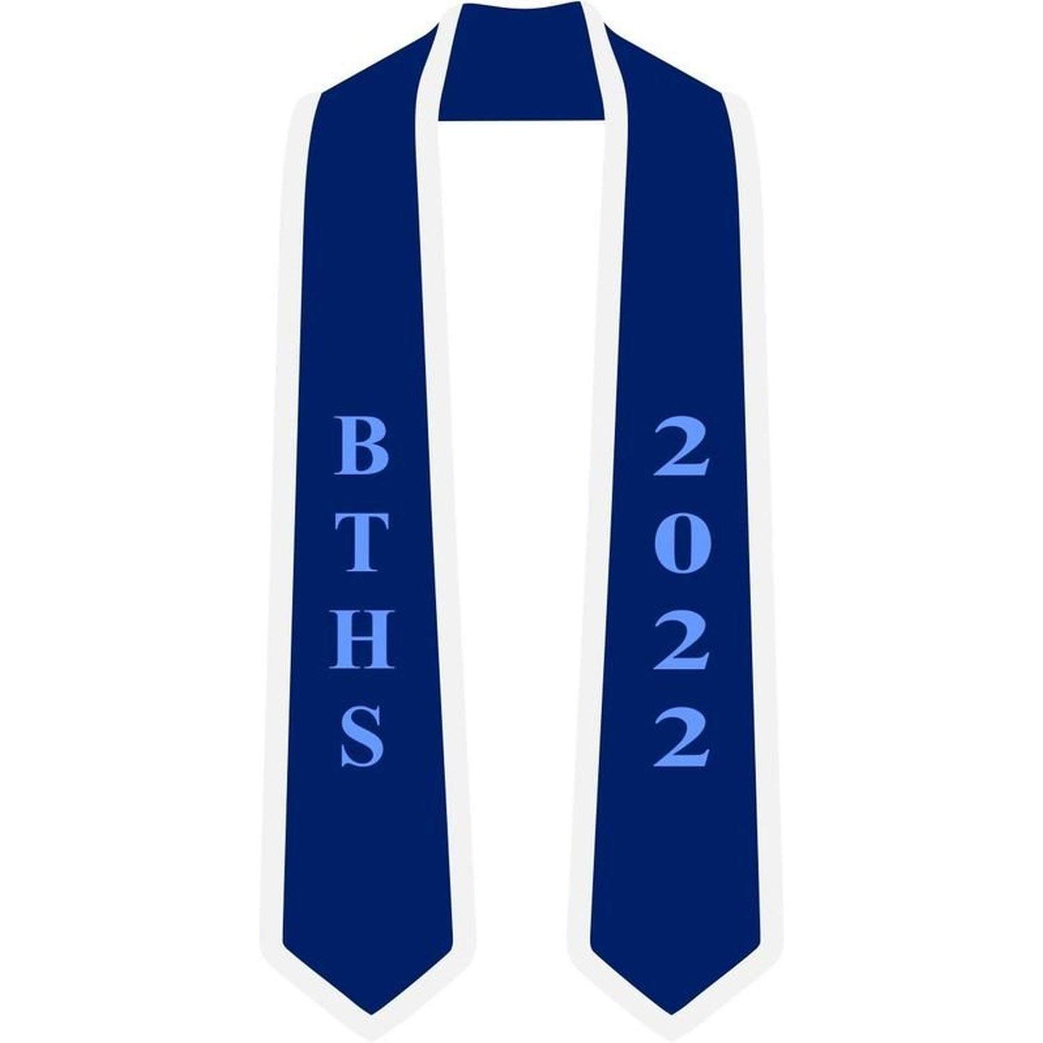 Greekgear Custom High School Graduation Stole - Personalized Sash for Graduation Ceremony | Perfect for High School Graduates, Class of 2024, Commencement Gifts
