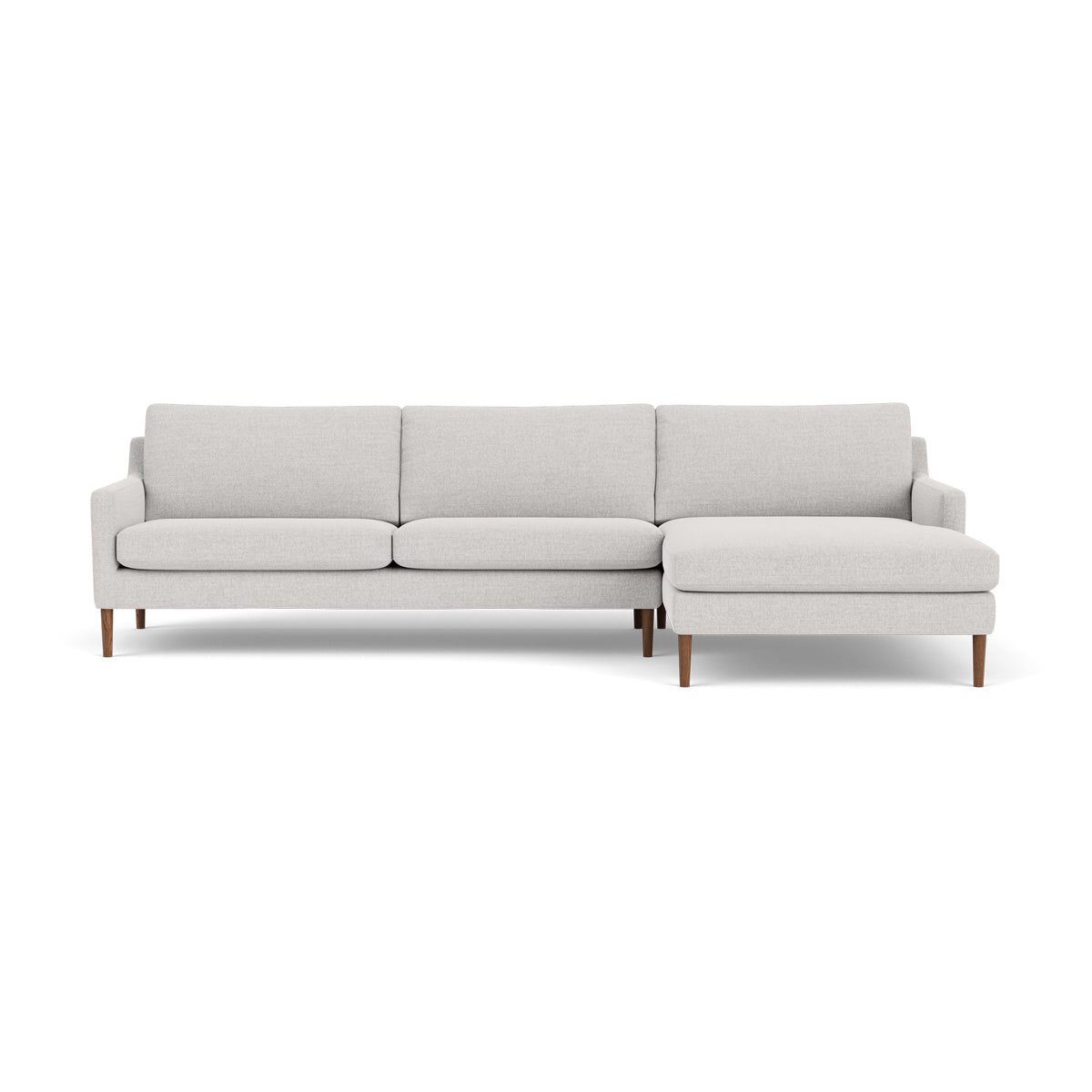 Astha Fabric Right Chaise Sofa - Modern Upholstered Sectional Couch for Living Room, Lounge & Small Spaces