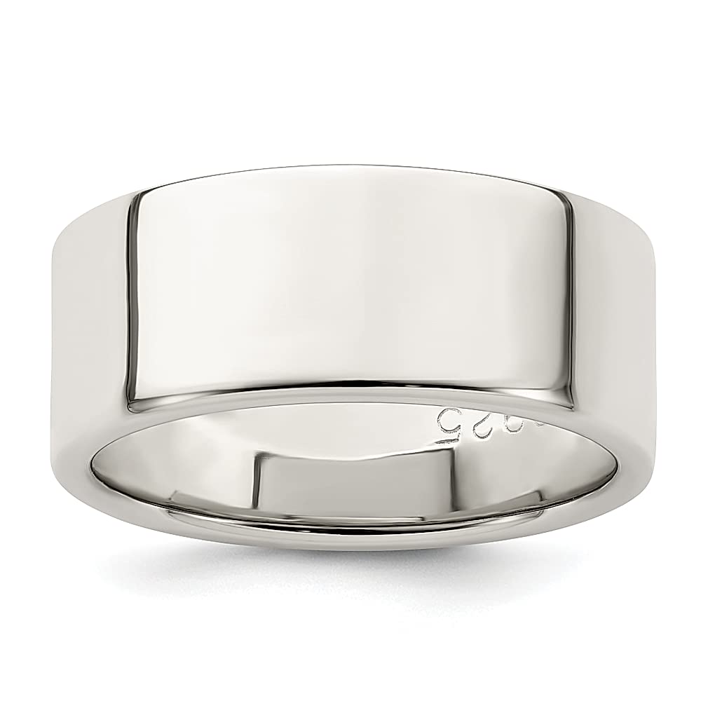 925 Sterling Silver 8mm Lightweight Flat Wedding Band Ring - Size 5.5 Classic Fine Jewelry for Women | Perfect Gift for Her, Anniversary, Engagement & Everyday Wear