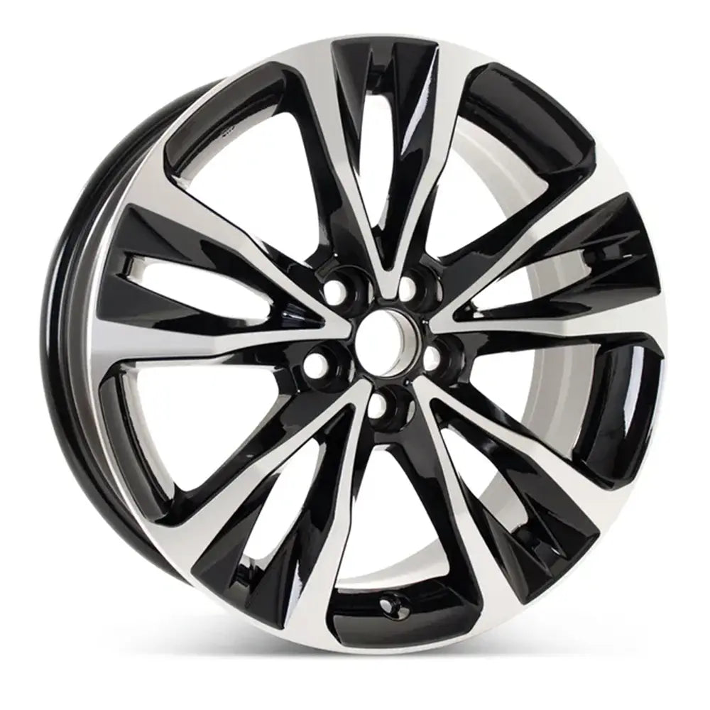 17 Inch Toyota Corolla Wheel Replacement - Machined Black Replica Rim 75208 4261102N10 - Perfect for Car Upgrades & Customization