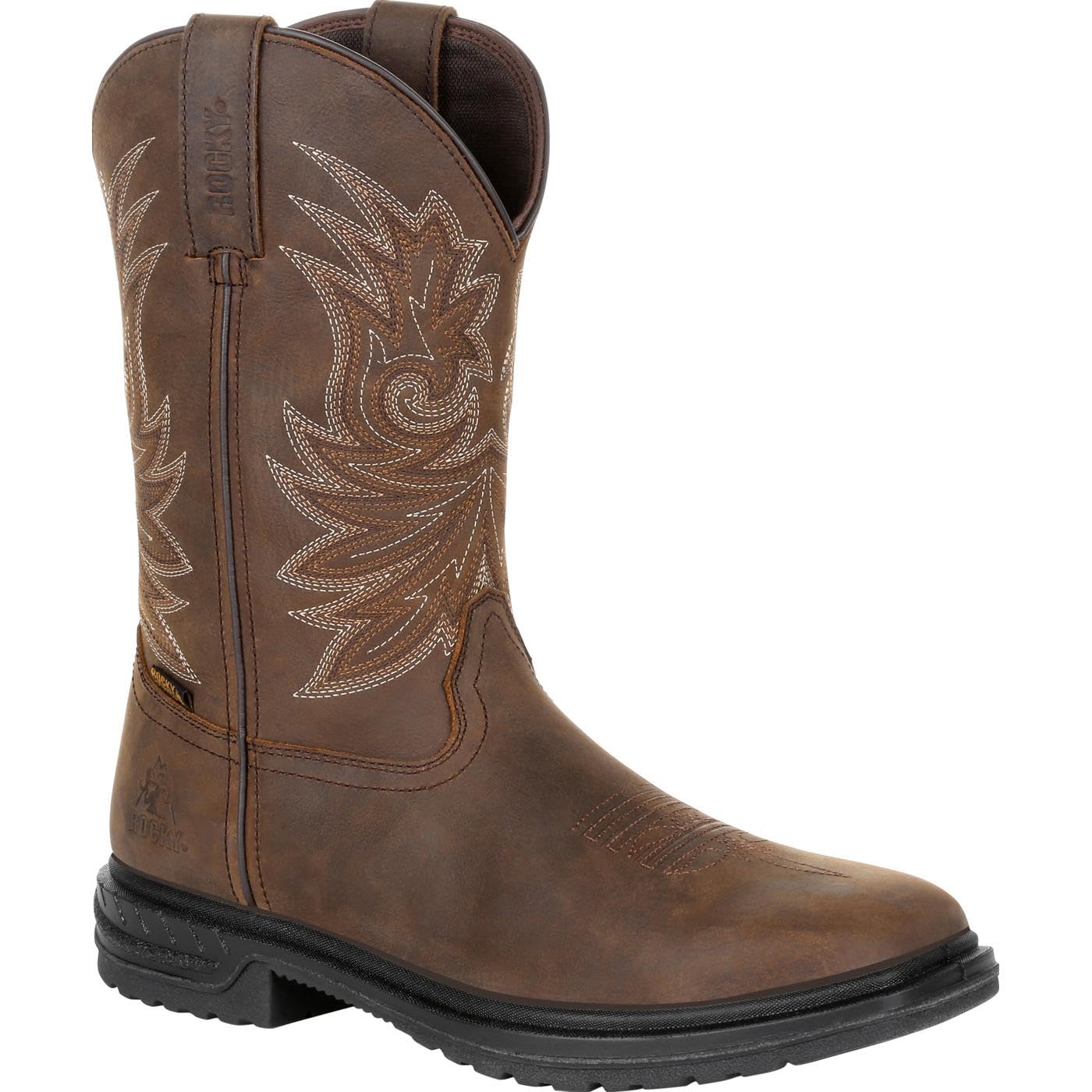 ROCKY Men's Rkw0276 Western Boot - Durable Leather Cowboy Boots for Men, Comfortable & Stylish Riding Boots - Perfect for Ranch Work, Rodeo, and Country Fashion