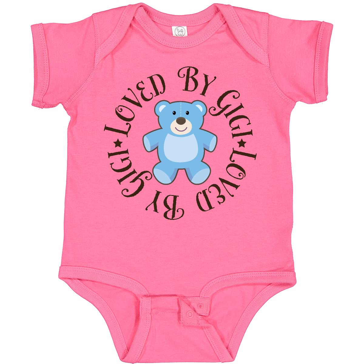 Inktastic Loved by Gigi Baby Boy Bodysuit - Soft Cotton Onesie for Newborns & Infants - Perfect for Family Photos, Baby Showers & Everyday Wear