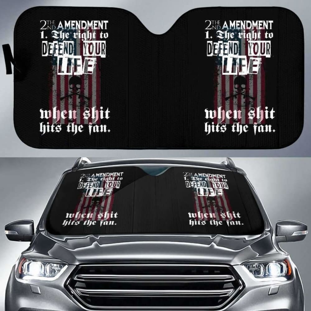 2nd Amendment Auto Sun Car Shades 182102 - UV Protection Window Shades for Cars, Trucks & SUVs - Perfect for Road Trips, Parking & Outdoor Adventures