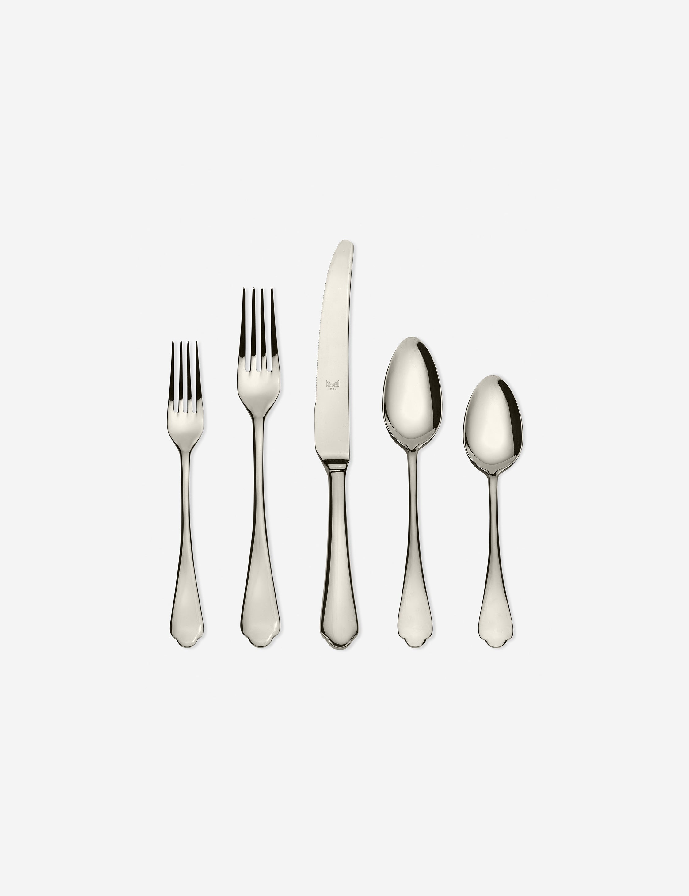 Premium Dolce Vita Flatware 5-Piece Set by Mepra - Elegant Stainless Steel Cutlery for Fine Dining, Wedding Gifts & Luxury Table Settings