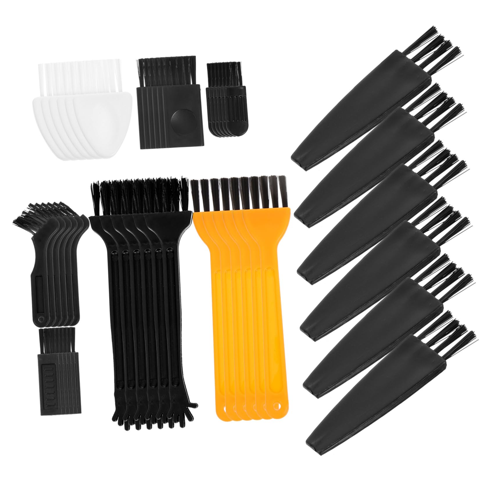 48pcs Minkissy Mini Cleaning Brush Set - Portable Razor Brush, Grout Cleaner, Humidifier & Vent Cleaning Tool with Nylon Wool Bristles | Perfect for Home, Office, Bathroom & Printer Maintenance