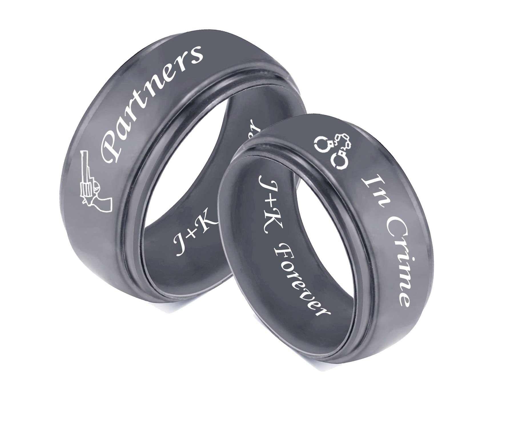 2Pcs Personalized Silicone Couple Rings - 8MM Breathable Rubber Comfort Fit Wedding Bands for Him & Her - Promise & Engagement Rings - 7 Color Options - Perfect Gift for Husband, Wife, Anniversary & Valentine's Day - Ideal for Daily Wear, Travel & Romantic Occasions