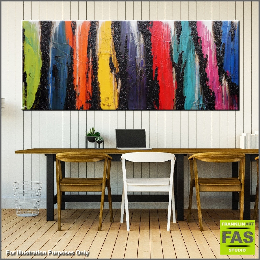 Abstract Colorful Wall Art Canvas Painting - Modern Home Decor for Living Room, Bedroom & Office | Inspirational Artwork for Unique Interior Design