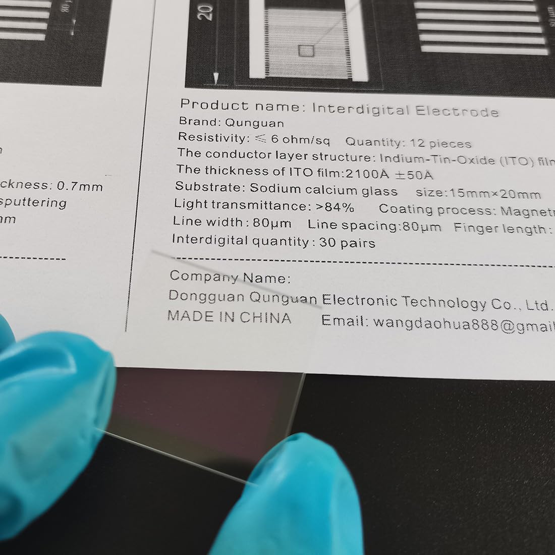 Qunguan Etched ITO Coated Conductive Glass Slides - 25mm×25mm (66pcs) - Low Resistance ≤15 ohm/sq for Superconducting Applications | Ideal for Lab Experiments, Electronics Prototyping & Research Projects
