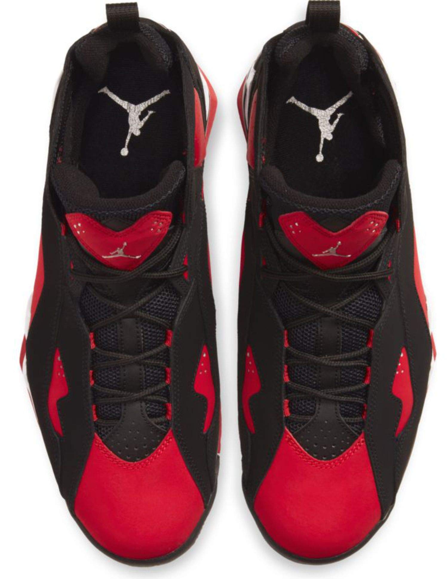 Jordan Men's True Flight Basketball Shoes - Black/Red/White - Size 9.5 D(M US) - High-Performance Basketball Sneakers for Court Play & Streetwear Style