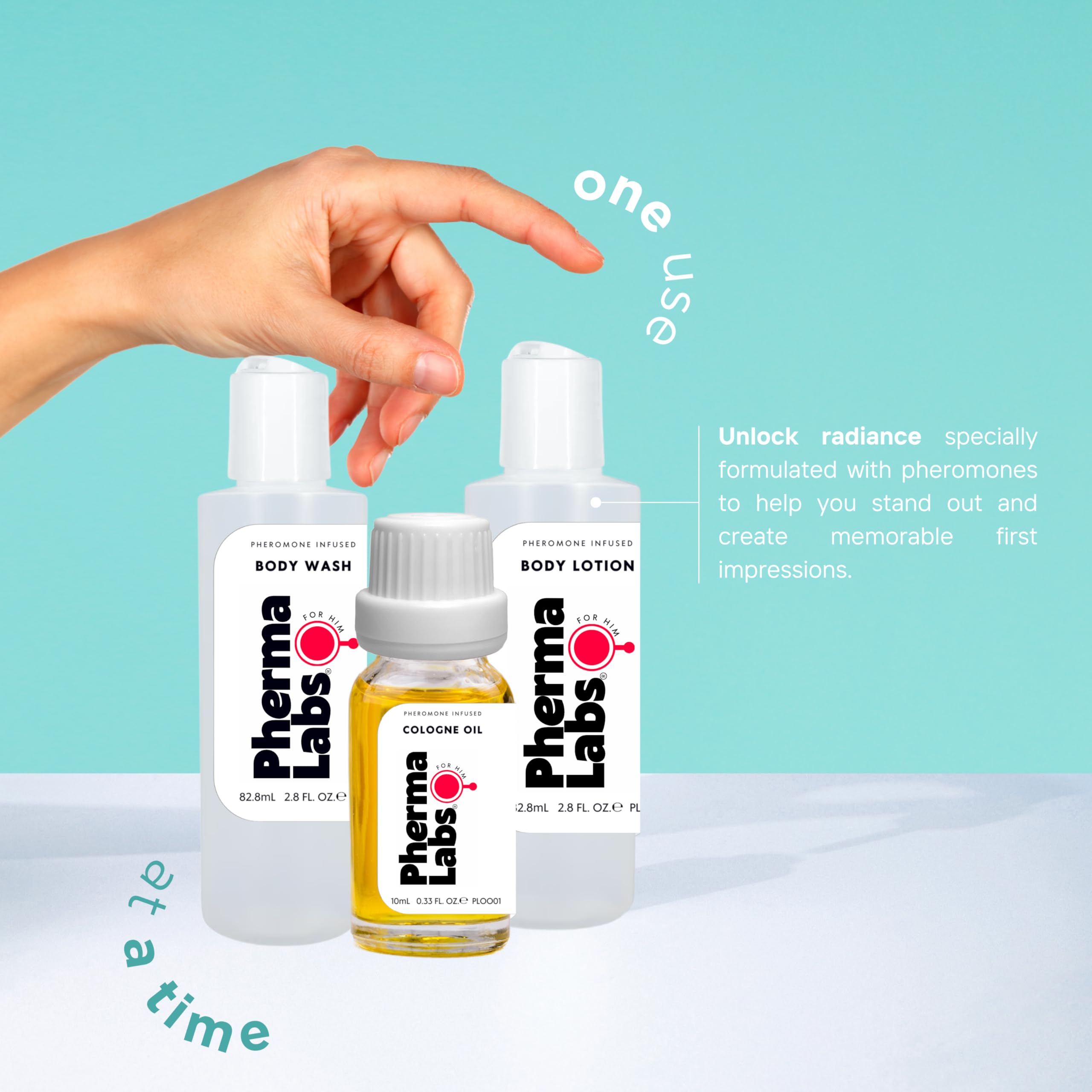 Pheromone Travel Kit for Men - Attract & Seduce with Body Lotion, Wash & Oil | Gay Men's Mini Grooming Set for Dating, Nightlife & Romantic Getaways
