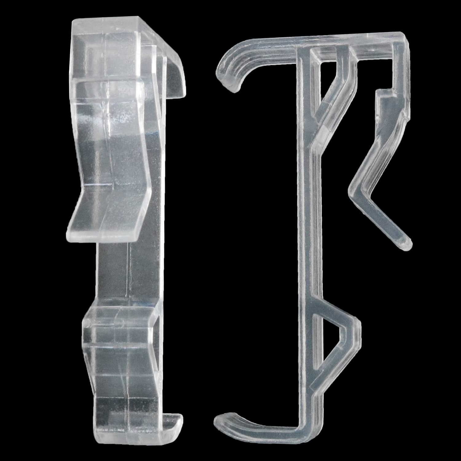 10PCS Clear Plastic Blinds Clips - Valance Clips for High Profile Blinds, 2