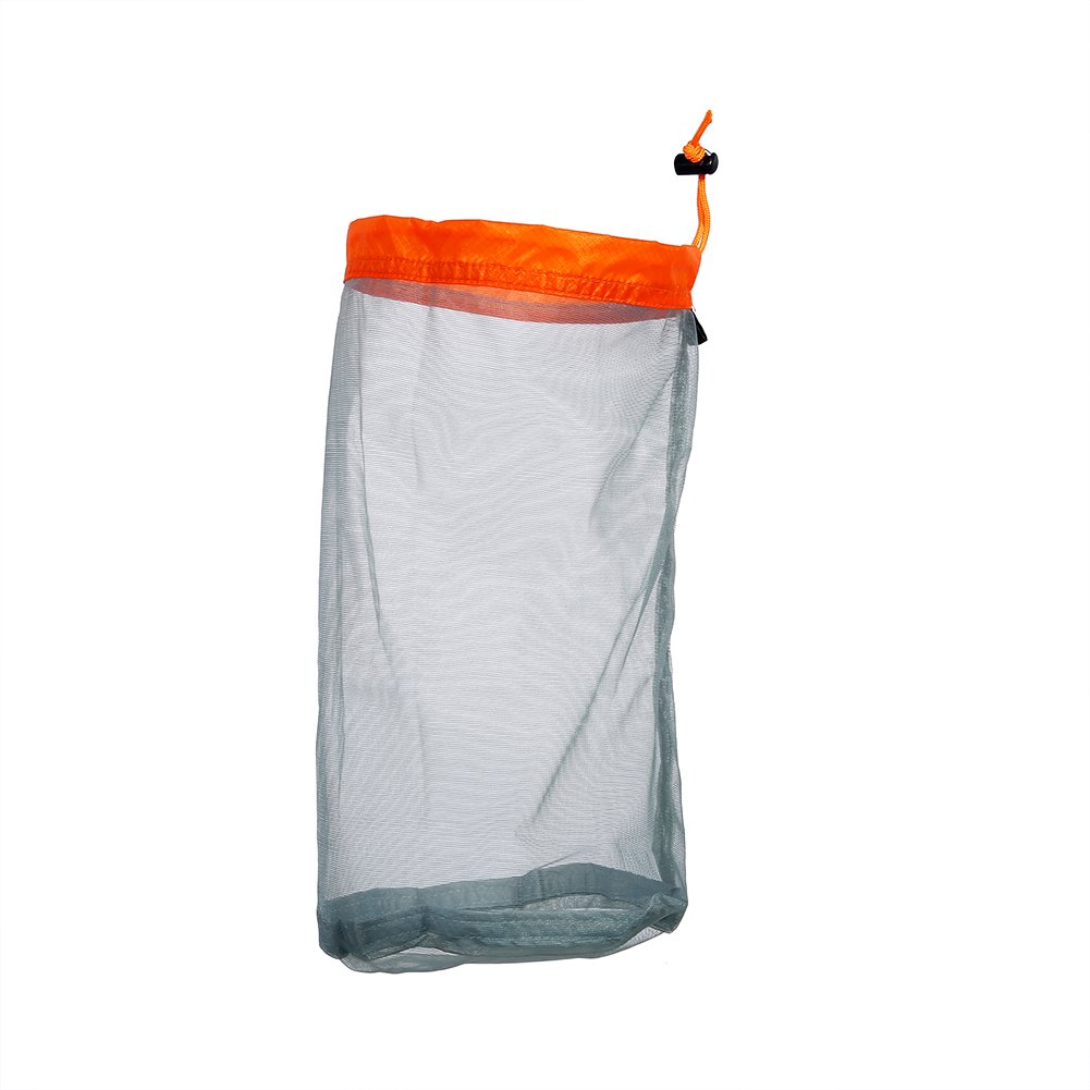Ultralight Mesh Drawstring Storage Bag - 5 Pack Waterproof Camping Hiking Gear Organizer for Outdoor Essentials | Perfect for Backpacking, Travel & Sports Equipment Storage