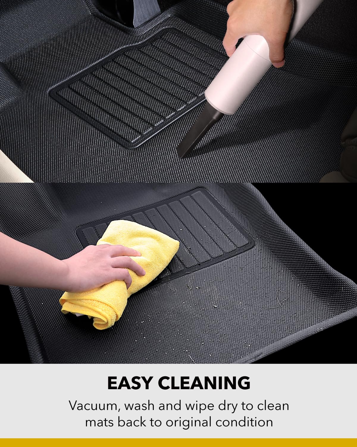 3D MAXpider Custom Fit All-Weather Floor Mats for 2022 Acura MDX 7-Seater (Kagu Series) - 4-Piece Set | Perfect for Road Trips, Family Outings & Daily Commutes