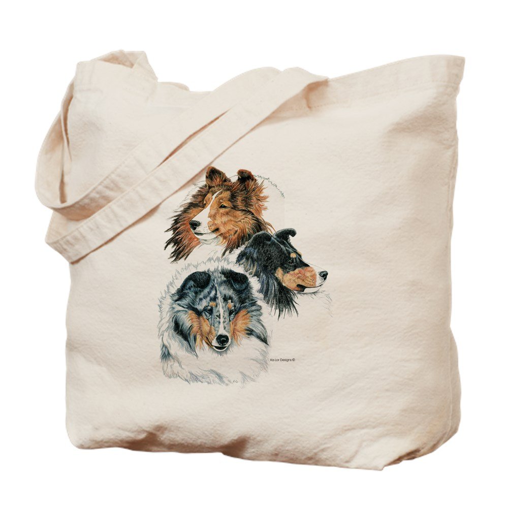 **Sheltie Portraits Tote Bag - Natural Canvas Reusable Shopping Bag for Groceries, Beach & Everyday Use**