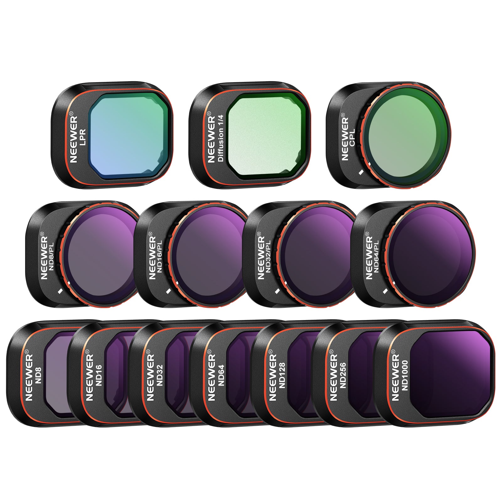 NEEWER FL B05 14-Piece Filter Kit for DJI Mini 4 Pro Drone - ND/PL/UV Lens Filters for Aerial Photography & Cinematic Footage - Perfect for Sunny Days, Water Reflections & Landscape Shots