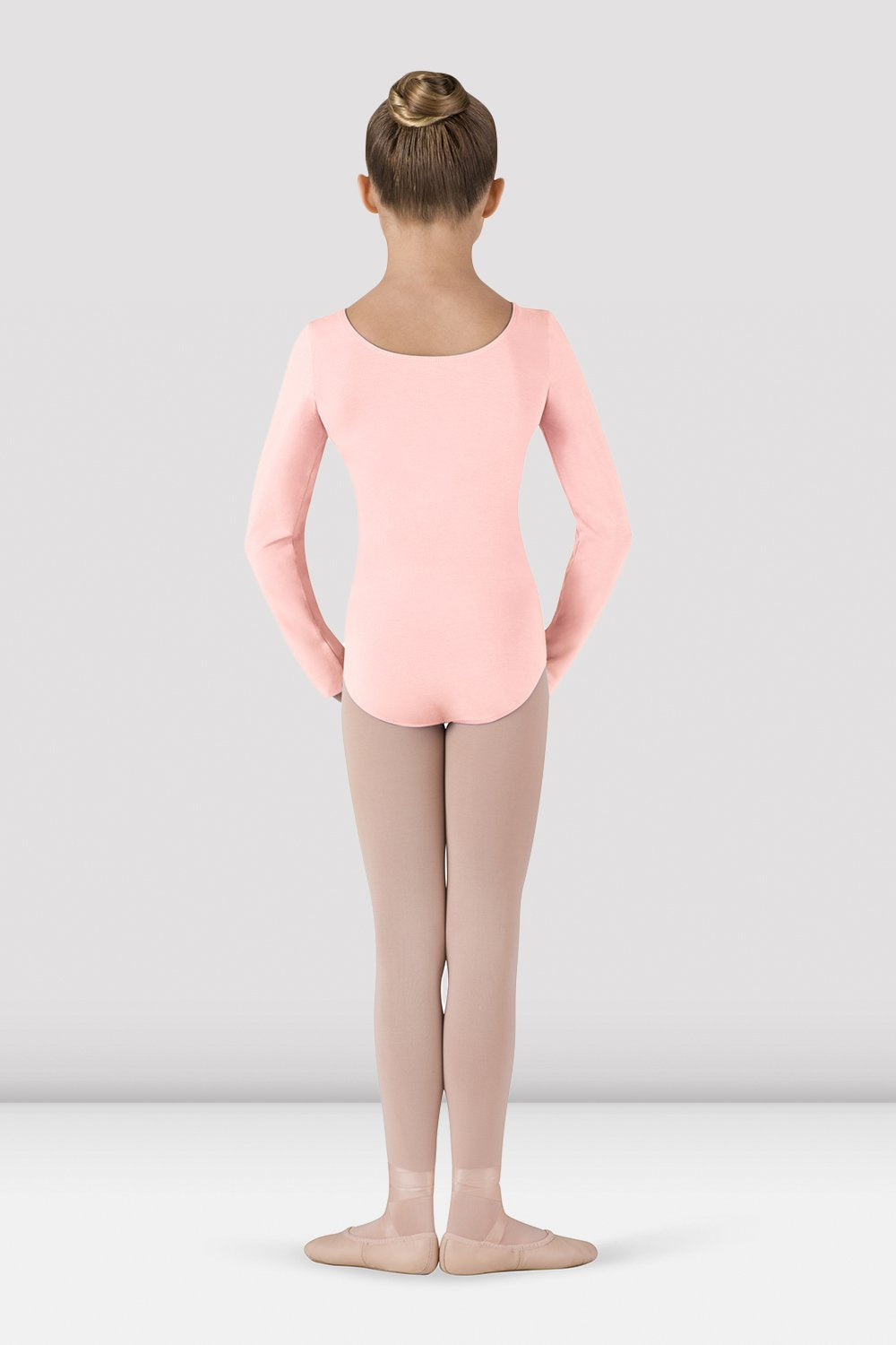 Girls Basic Long Sleeve Leotard - Ballet Dance Gymnastics Leotards for Toddlers & Kids - Comfortable Stretch Cotton Bodysuit for Dance Class & Performance