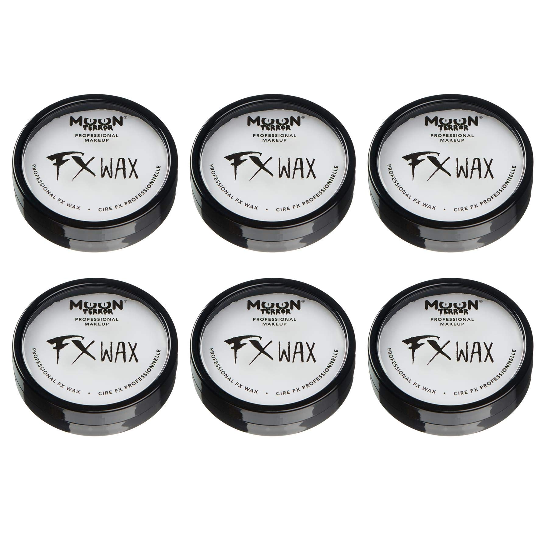 Pro FX Scar Modelling Wax by Moon Terror - 0.70oz x6 Pack - Professional SFX Makeup for Fake Scars, Skin Texture & Special Effects - Perfect for Halloween, Cosplay & Movie Prosthetics