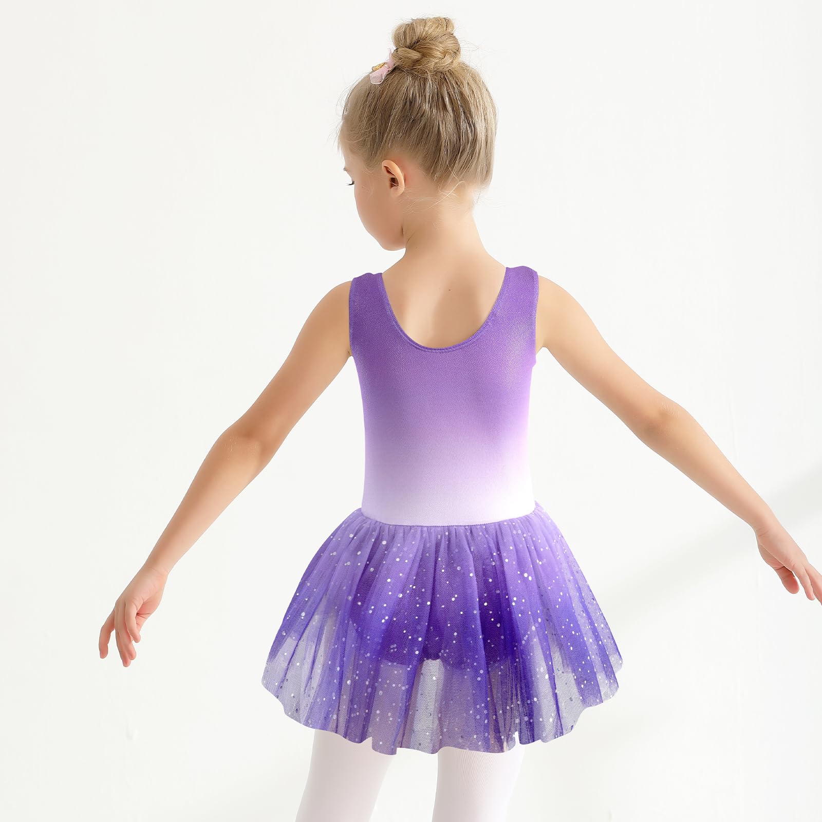 Girls Ballet Leotard with Tutu Skirt - Toddler Dance Outfit for Ages 2-9 | Perfect for Ballet Class, Recitals & Dance Performances