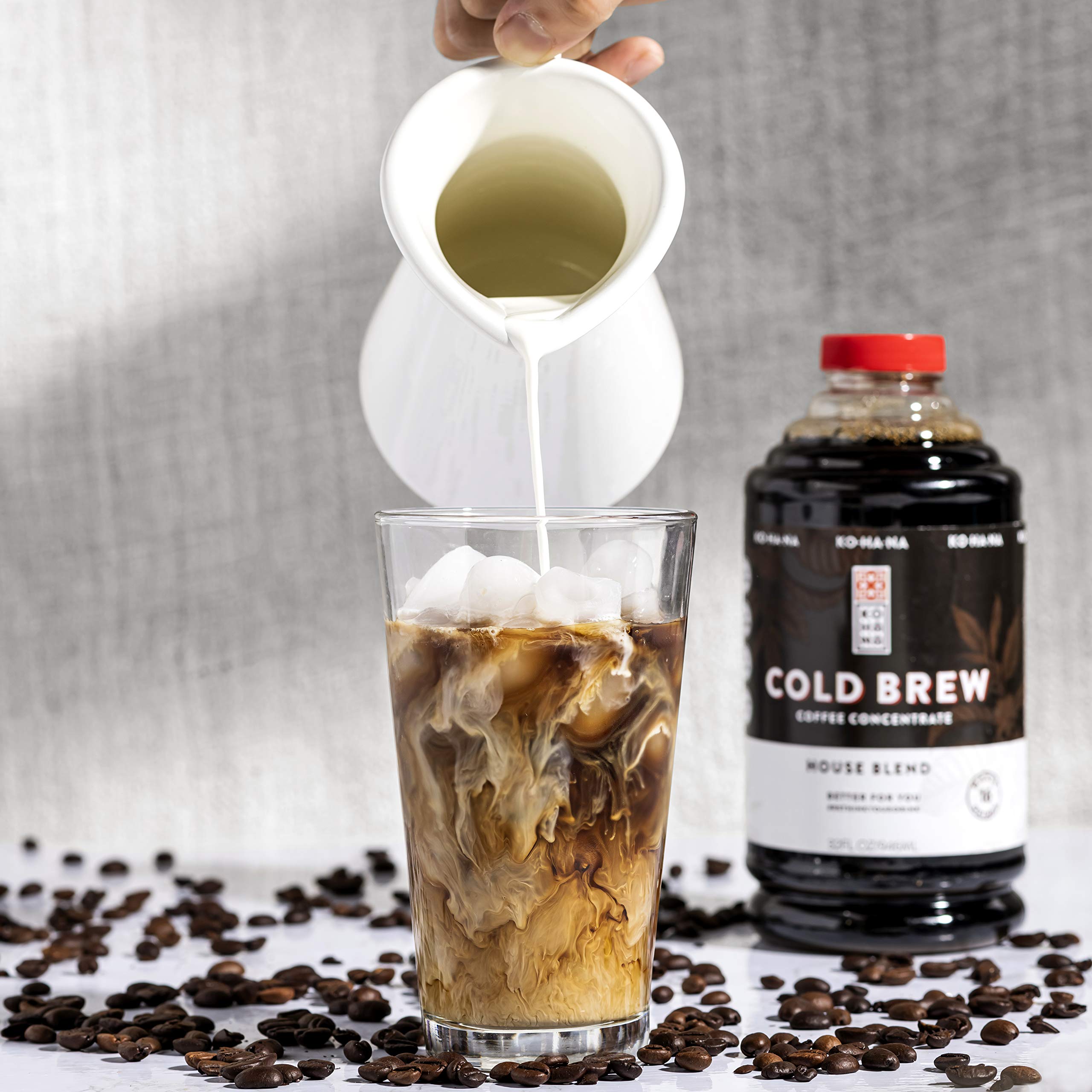 Kohana Cold Brew Coffee Concentrate - House Blend (32 oz) | Makes 16 Servings | Perfect for Iced Coffee, Smoothies & Cocktails