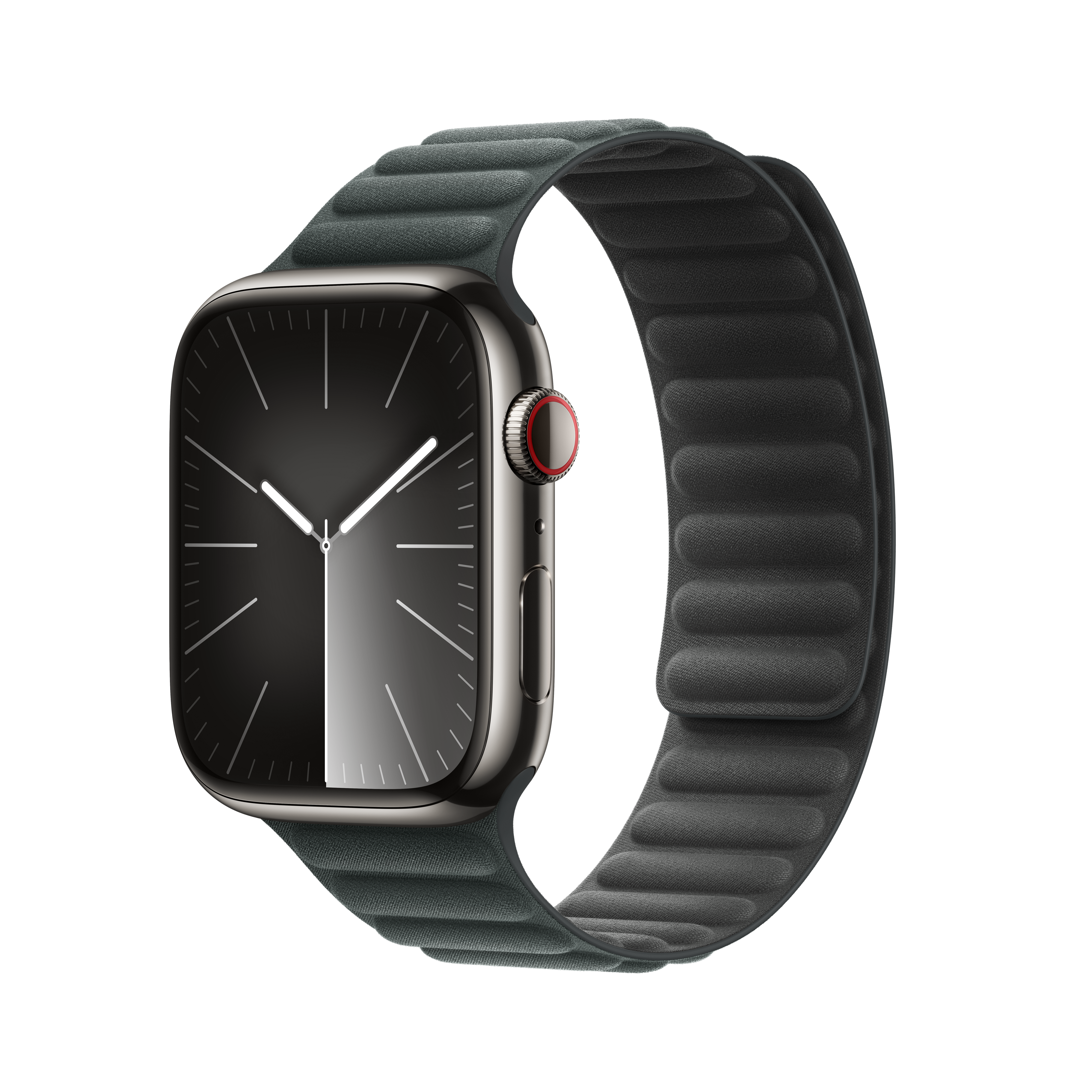 Magnetic Link Strap - 45mm Conifer Green Watch Band for Apple Watch S/M - Perfect for Workouts, Running & Daily Wear