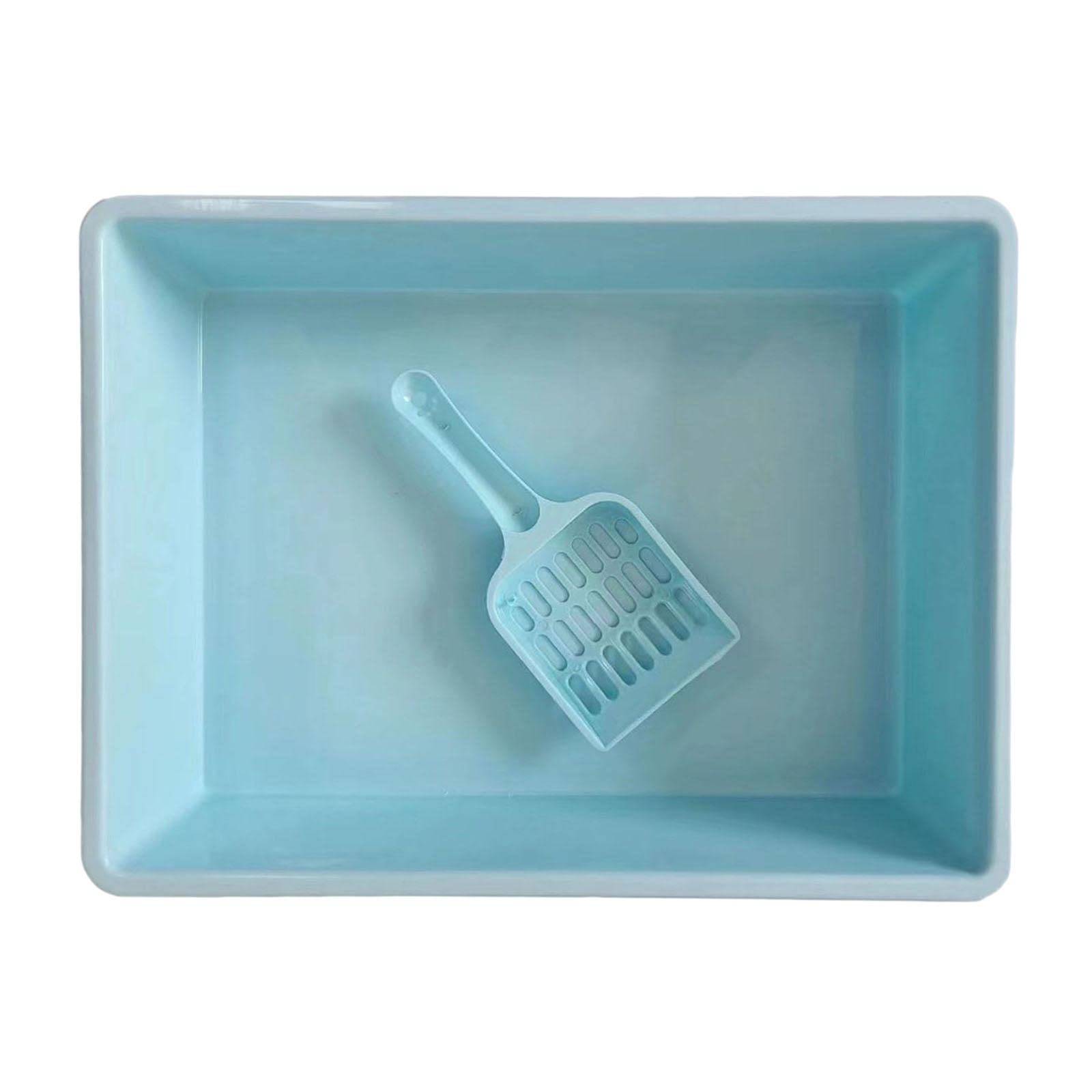 Bothyi Cat Litter Box with Scoop - Smooth Rim Pet Toilet for Kittens & Small Animals | Odor Control & Easy Cleaning for Home Use