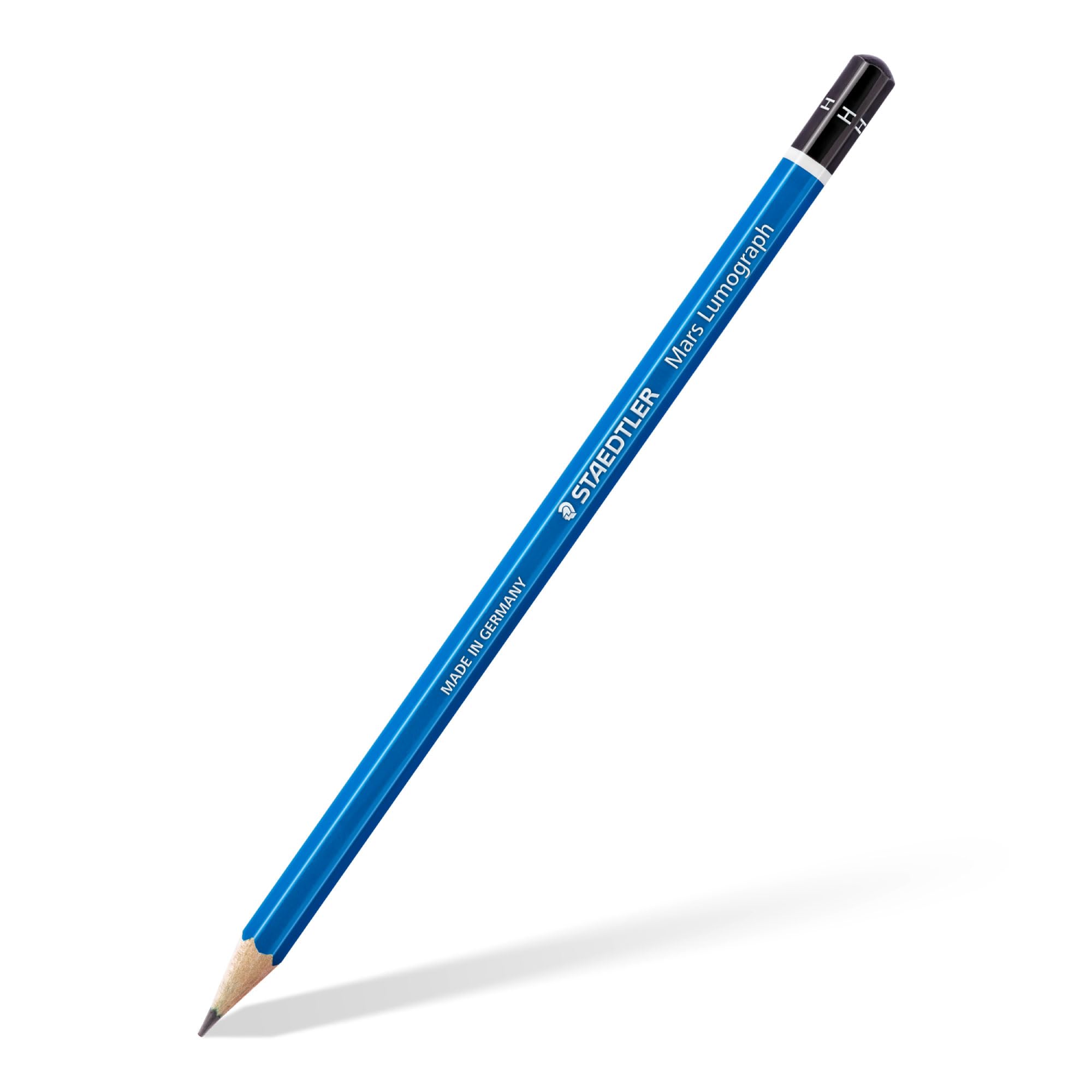 Staedtler Mars Lumograph Pre-Sharpened Drawing Pencils - 12 Pack (100-H, H Lead) for Sketching, Shading & Professional Artwork - Perfect for Artists, Students & Drafting