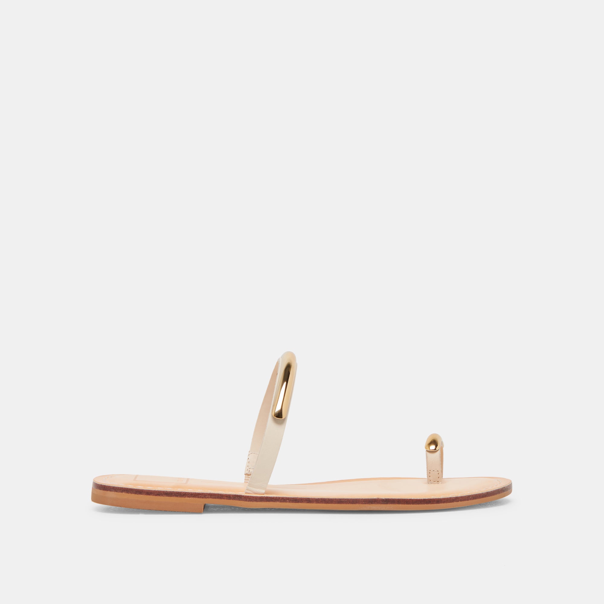 WINK Leather Sandals for Women - Comfortable Bone Color Strappy Sandals | Perfect for Beach, Vacation, and Summer Outfits