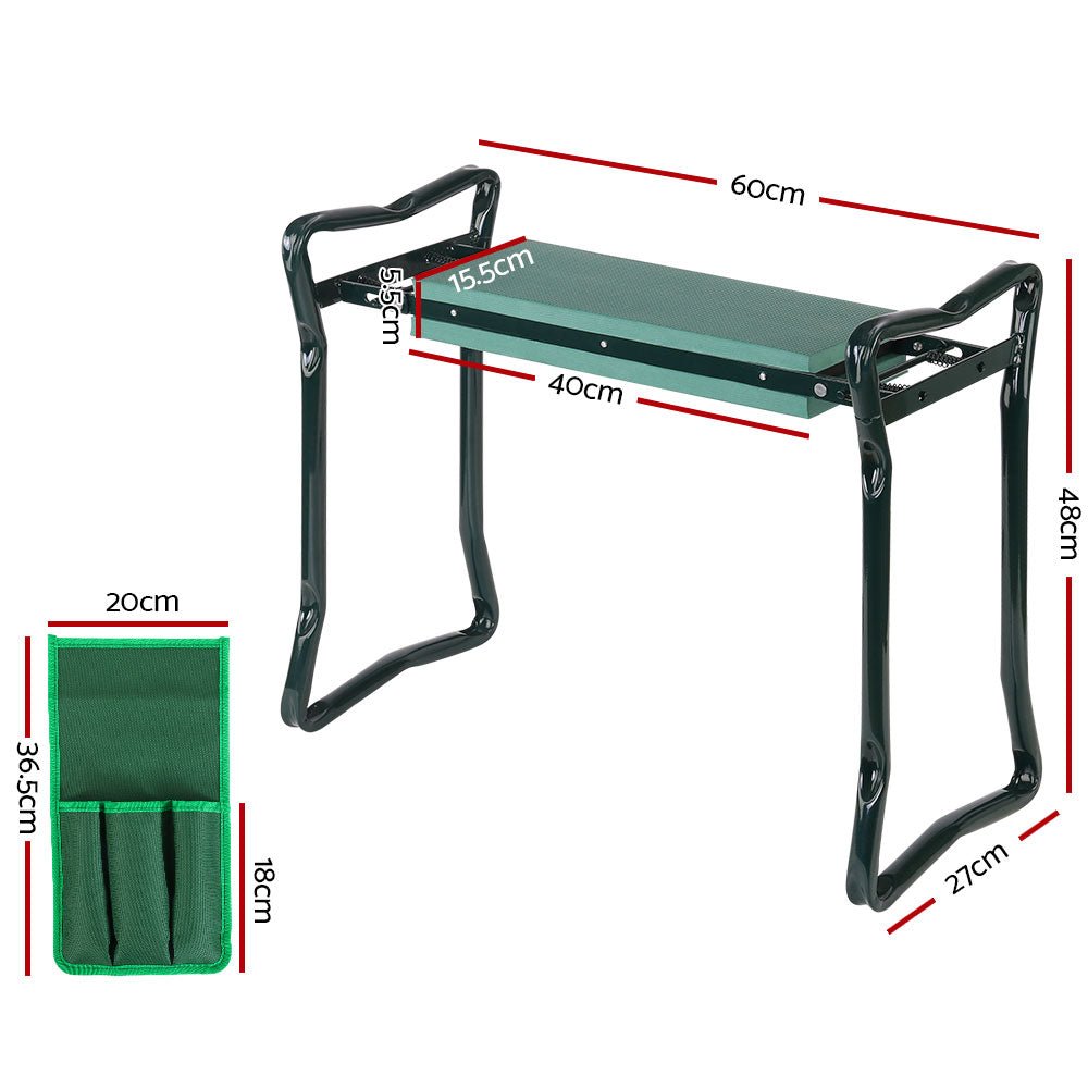 3-in-1 Foldable Garden Kneeler with Padded Seat - Convertible Outdoor Bench & Knee Pad for Gardening, Weeding & Yard Work