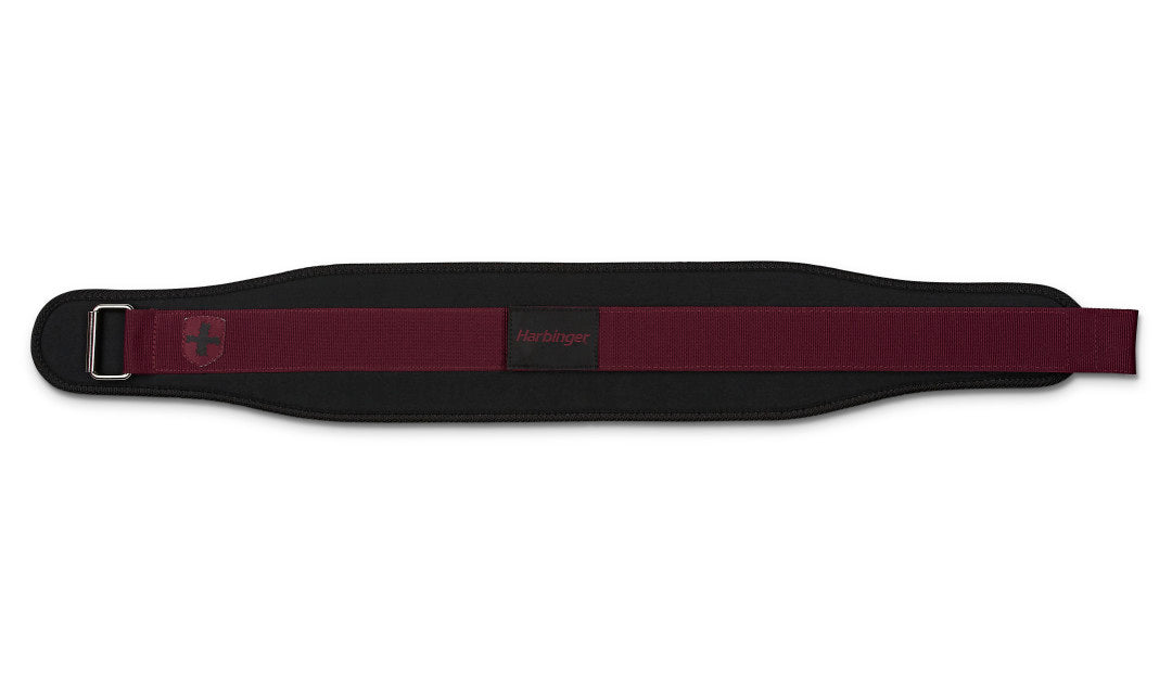 Harbinger Women's 5 Foam Core Weightlifting Belt - Black/Merlot for CrossFit, Powerlifting & Gym Workouts