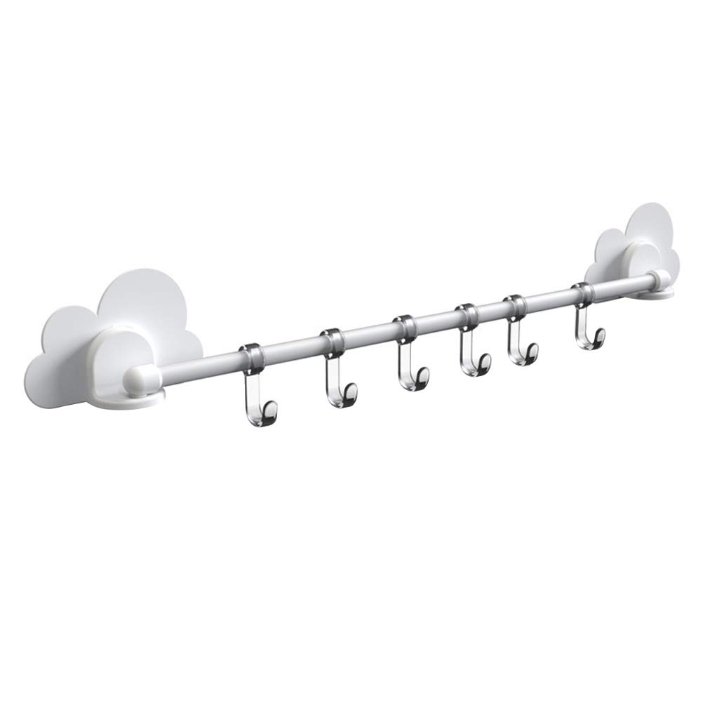 Cabilock Traceless Wall Hooks - No Damage Adhesive Hangers for Kitchen, Bathroom & Bedroom Organization - White Cartoon Shaped Storage Hooks - Perfect for Hanging Towels, Robes, Keys & Decor Items