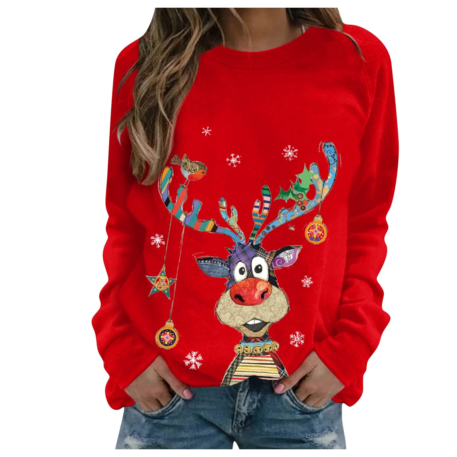 Women's Long Sleeve Halloween Pumpkin Cat Print Sweatshirt - Casual Loose Pullover Hoodie - Plus Size Fall Fashion Top for Women | Perfect for Autumn Outfits, Halloween Costumes & Cozy Lounge Wear
