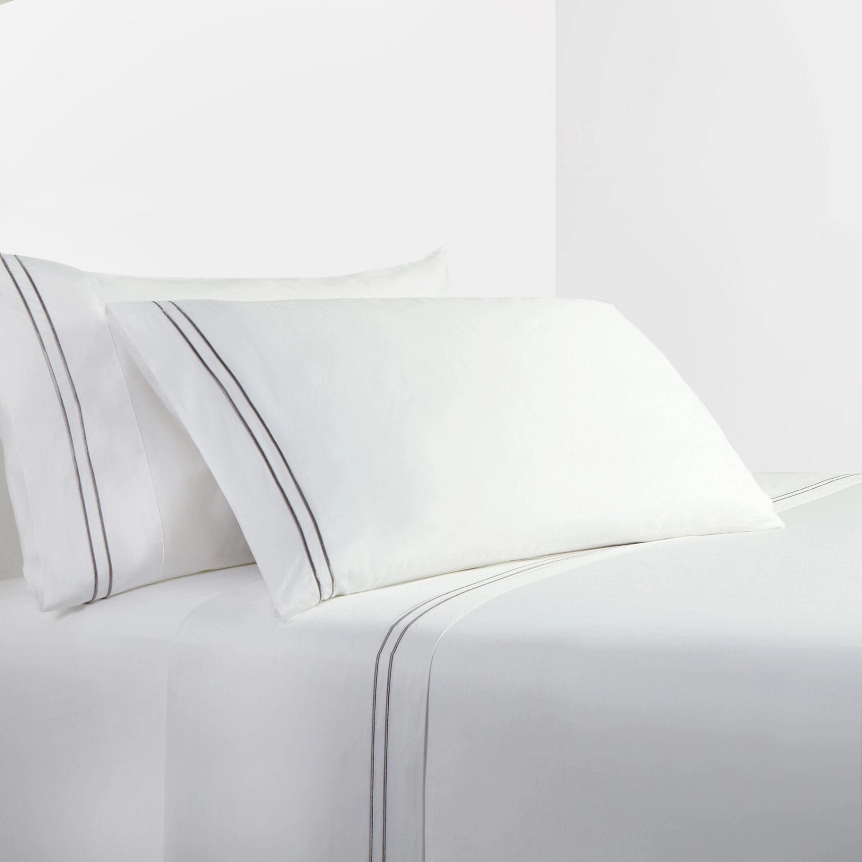 350 Thread Count Embroidered Stripe Sheet Set - Soft & Breathable Bedding for Luxurious Comfort - Perfect for Master Bedroom, Guest Room & Dormitory