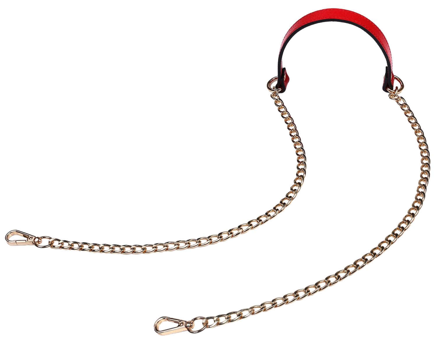 VanEnjoy 12MM Leather Crossbody Strap for Handbags - Black & Red - Perfect for Daily Use & Travel