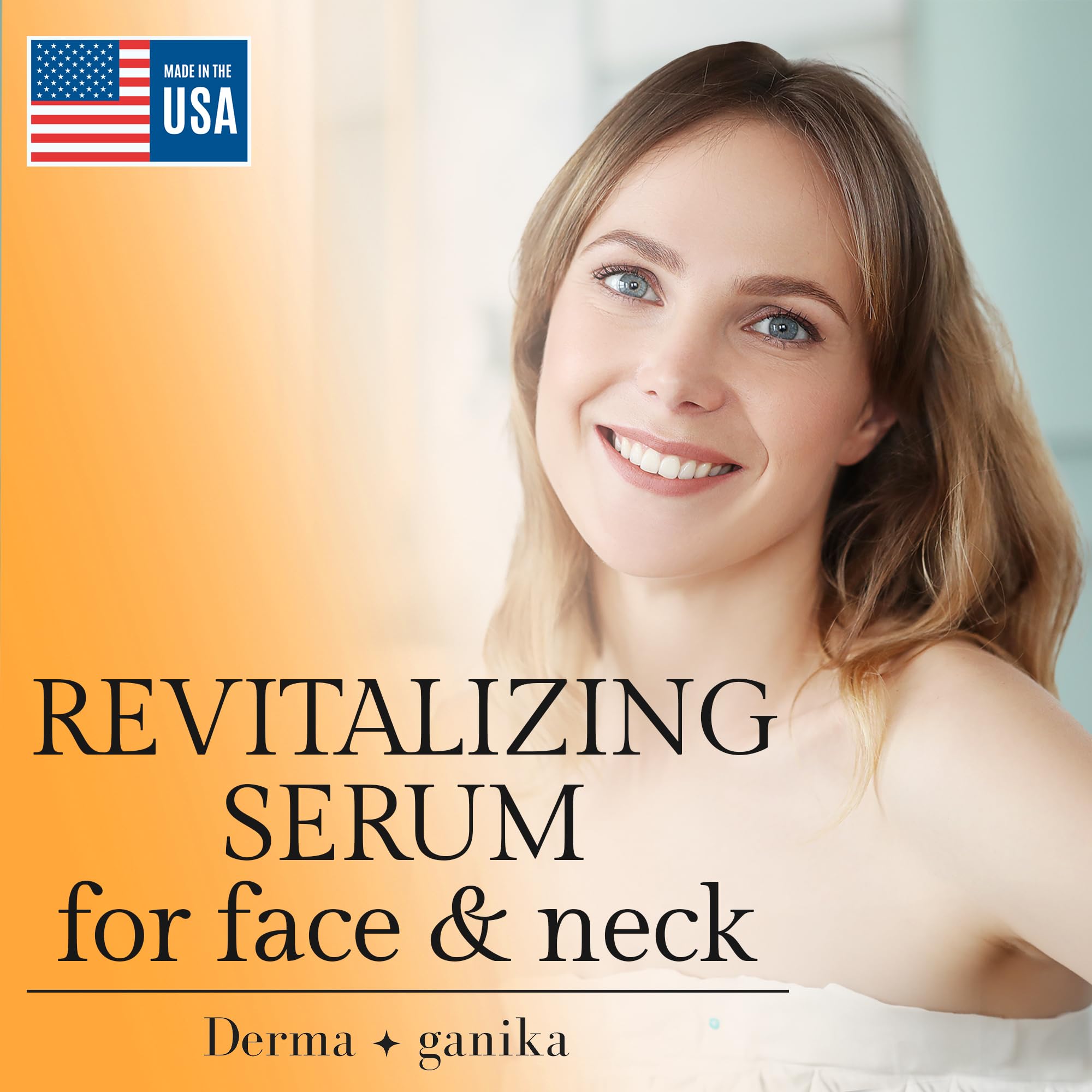 Derma Ganika Vitamin C & Niacinamide Serum for Face - USA Made Brightening & Anti-Aging Serum | Boosts Collagen, Evens Skin Tone, Reduces Dark Spots & Hyperpigmentation | Perfect for Daily Skincare Routine & Nighttime Use