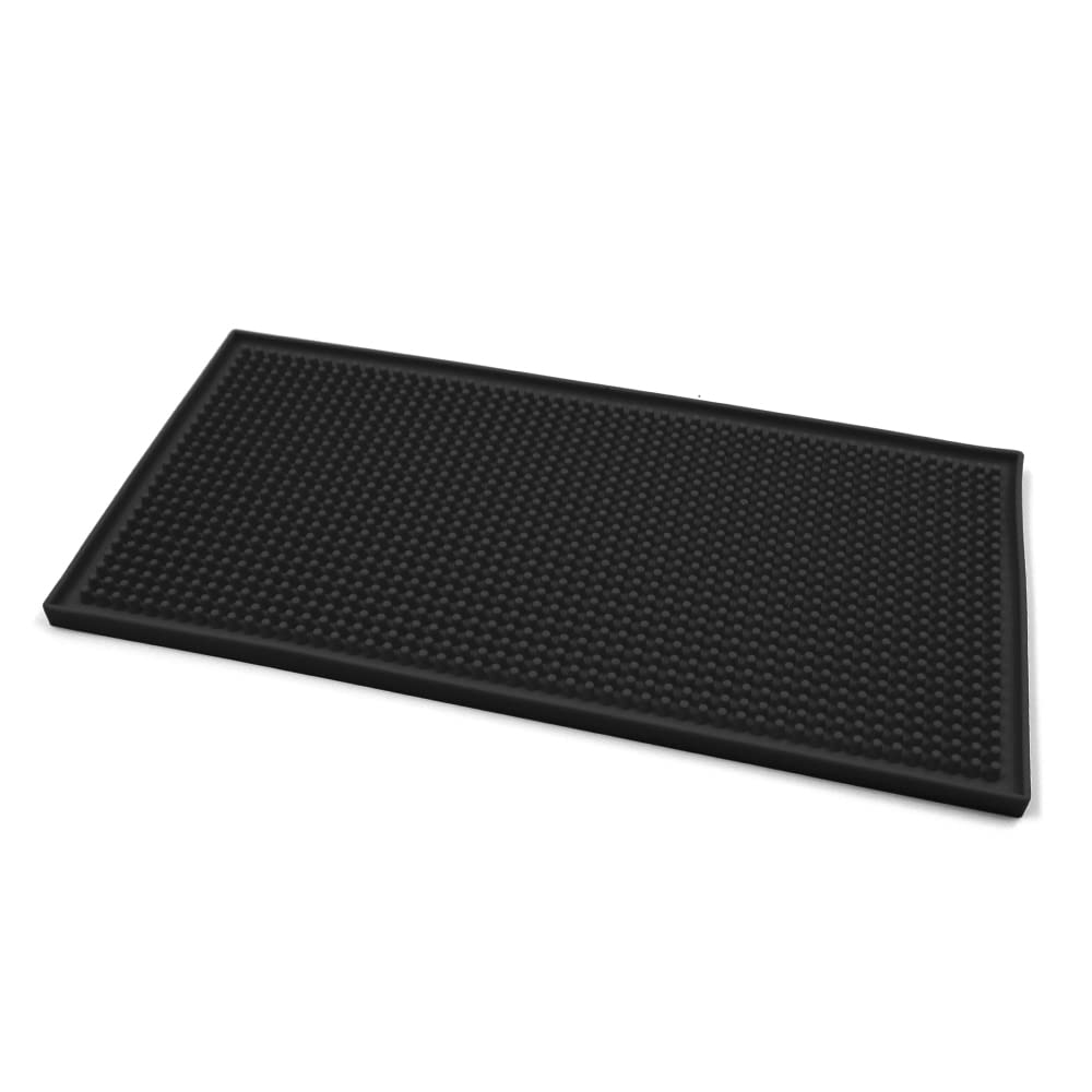 Heat Resistant Silicone Mat for Hair Styling Tools - Large Flat Iron Protector Pad, Anti-Slip Hot Surface Cover for Curling Wands & Straighteners - Perfect for Travel & Home Salon Use (Black)