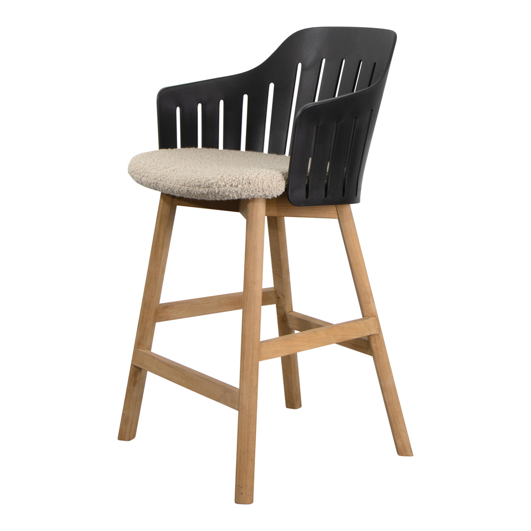Premium Wooden Counter Stool with Back & Seat Cushion - Comfortable Bar Height Stool for Kitchen Island, Breakfast Nook & Home Bar Decor