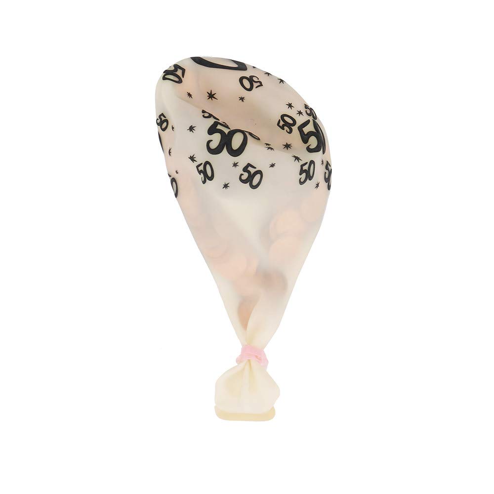 5Pcs 30 40 50th Happy Birthday Confetti Balloons - Rose Gold Party Decorations for Anniversary, Wedding & Graduation Celebrations