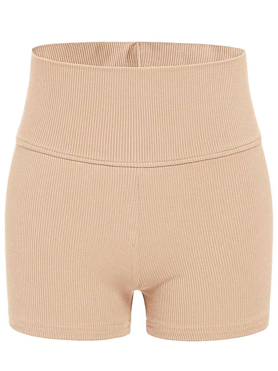 Floerns Girls Dance Shorts - Breathable Rib Knit Athletic Shorts for Running, Yoga & Workout | Comfortable Biker Shorts for Kids & Teens | Perfect for Dance Class, Gym & Casual Wear