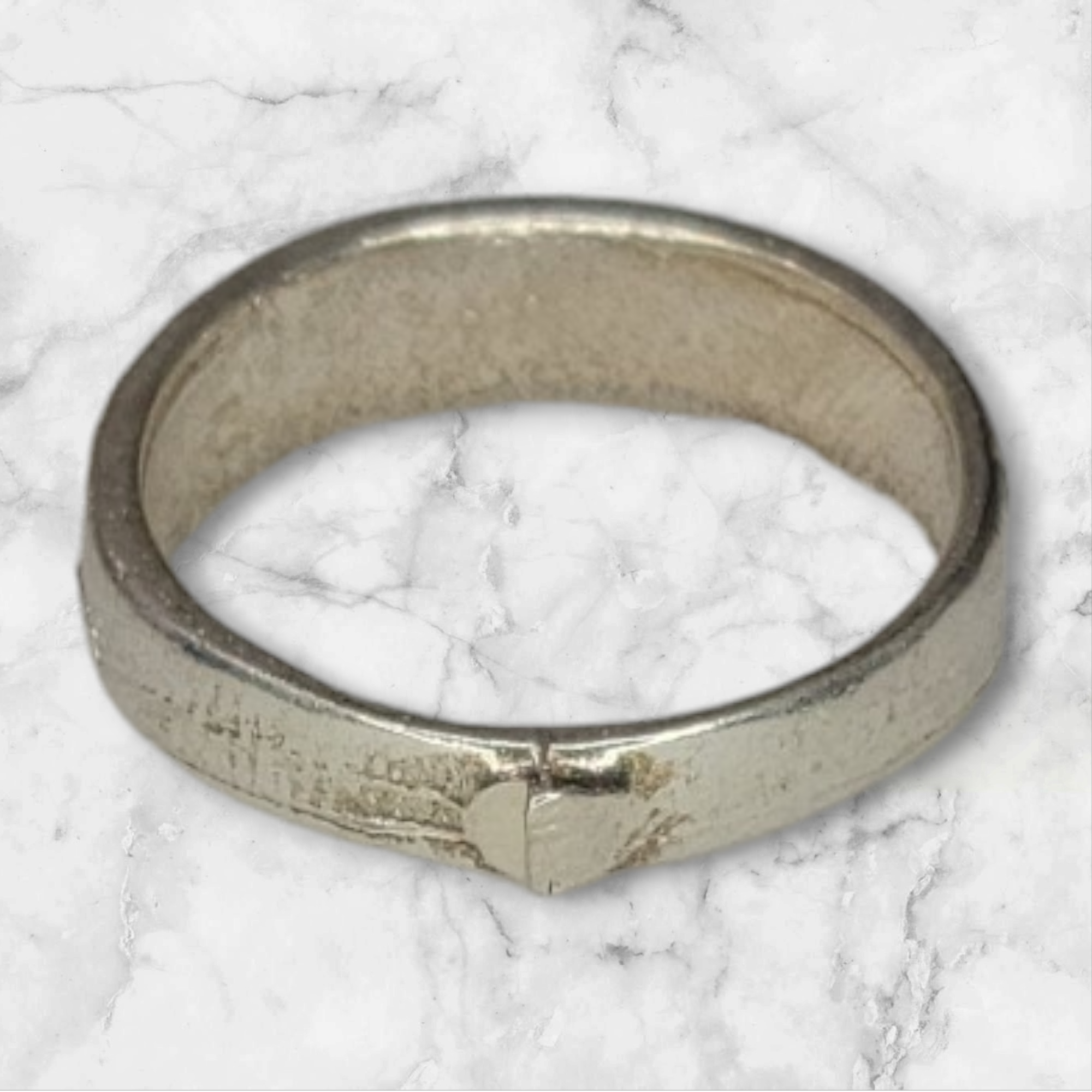 Solid Sterling Silver Inlay Rectangle Blank Setting for DIY Jewelry Making - Rough Casted Empty Ring for Carving & Engraving - Perfect for Silversmiths & Jewelry Artists (Size 4-8) - Ideal for Custom Rings, Wedding Bands & Handmade Jewelry Designs