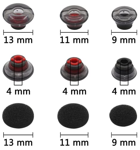 Zotech Replacement Earbud Tips Set - 3 Pairs Gel Ear Tips & 3 Pairs Foam Covers (S/M/L) Compatible with Plantronics Voyager 5200 5220 5210 Wireless Bluetooth Headset - Perfect for Office Calls, Commuting & Workouts
