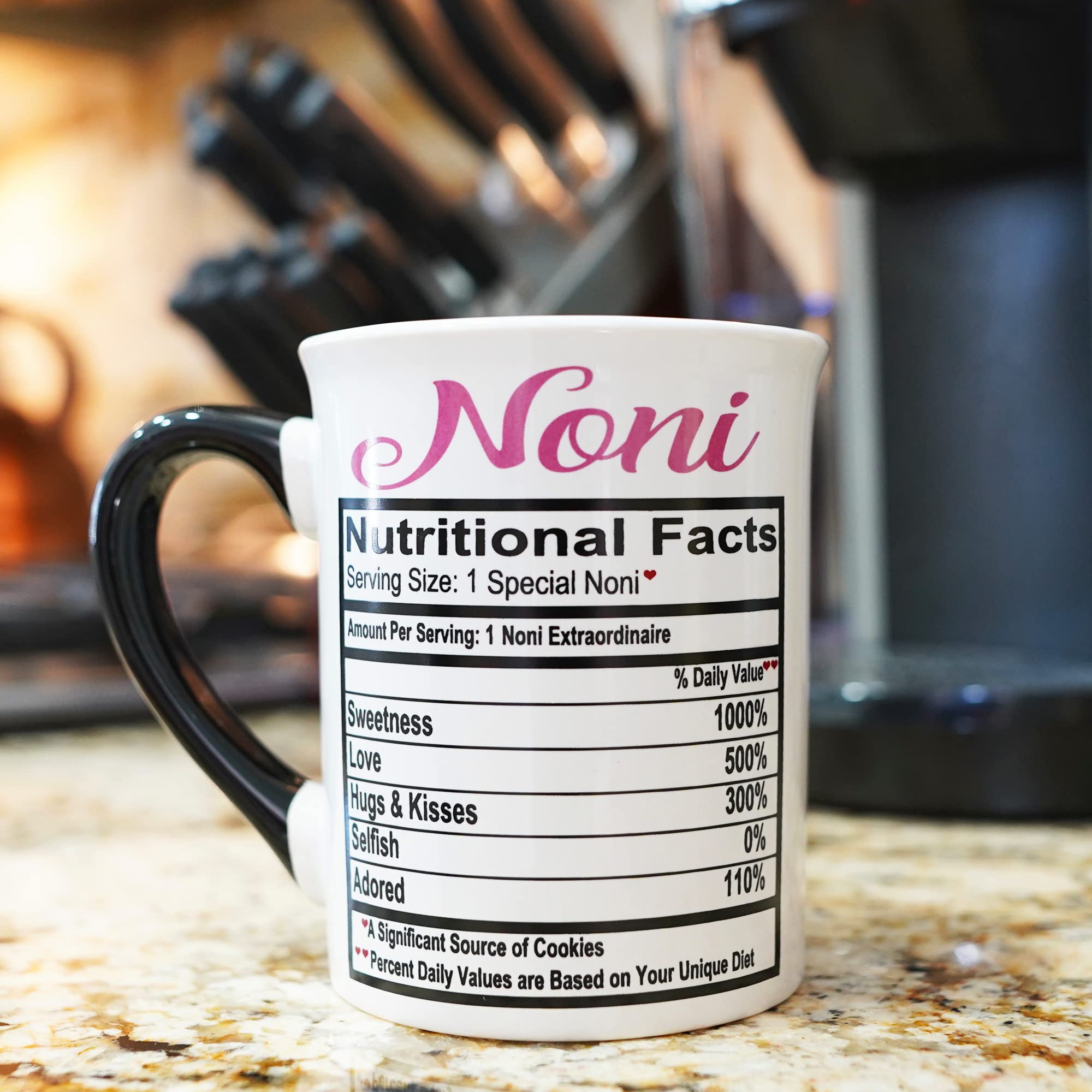 Ceramic Noni Nana Coffee Mug - Perfect Gift for Grandma, Mom & Women | Large Stoneware Tea Cup for Birthday, Christmas & Home Decor | Ideal for Cozy Mornings & Heartwarming Family Moments
