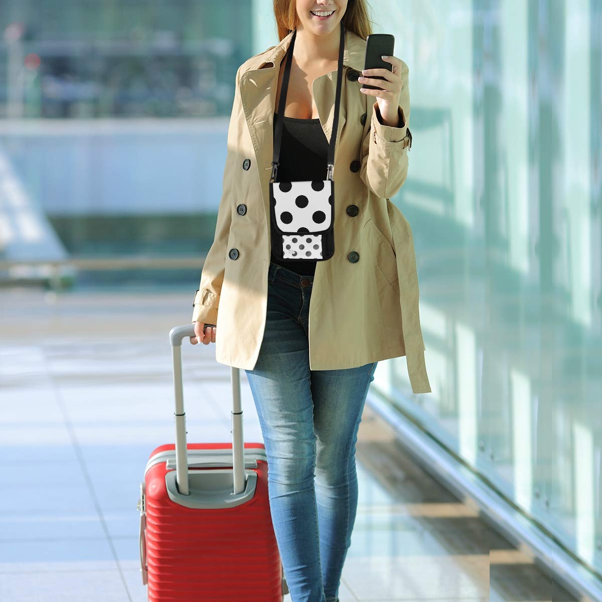 Polka Dot Crossbody Bag for Women - Travel & Daily Use